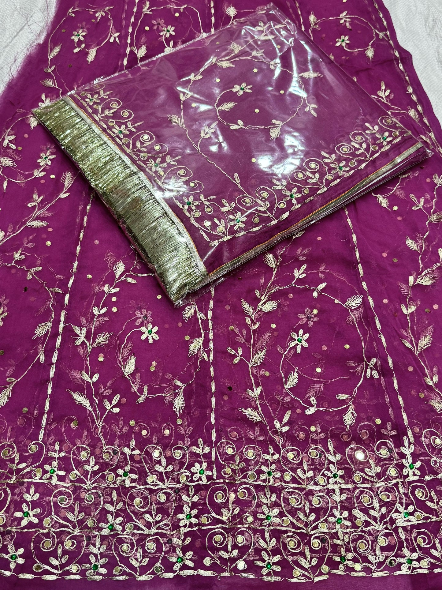 Elegant Boutique Rajasthani Poshak – Pure Hamrahi Fabric with Original Pitta Work & Aari Magji