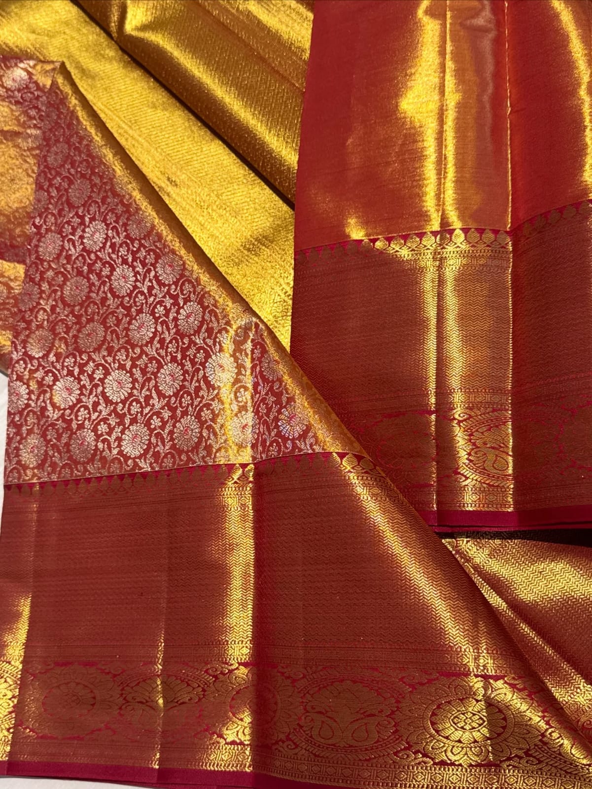 Tissue Pure Kanchipuram Silk Saree – Elegant Silk Mark Certified Saree