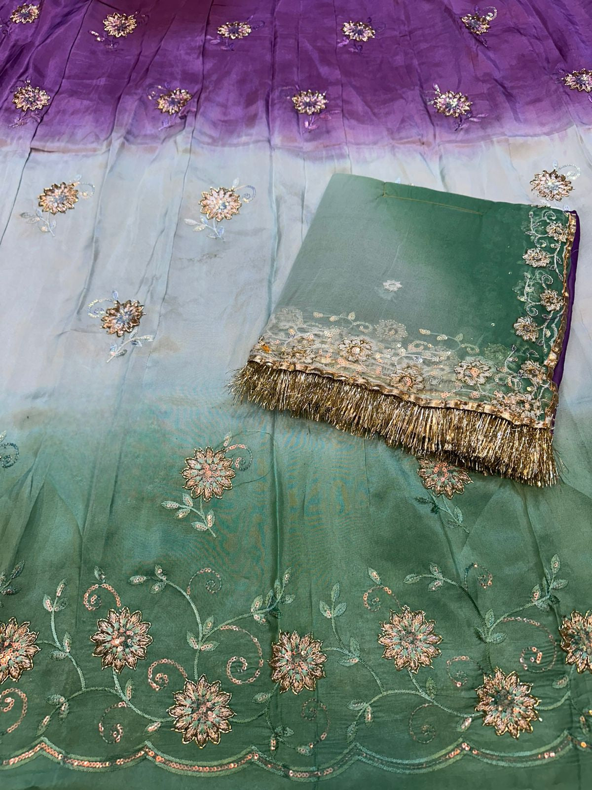 Heavy upada fabric thakurji pure odhna elegant boutique poshak