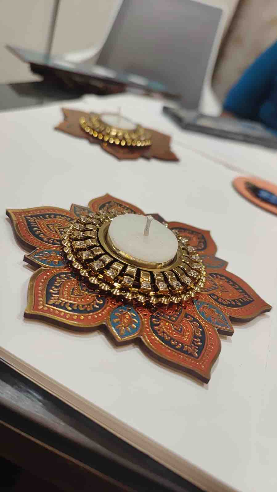 Designer Decorative MDF Rangoli plates pack of 2