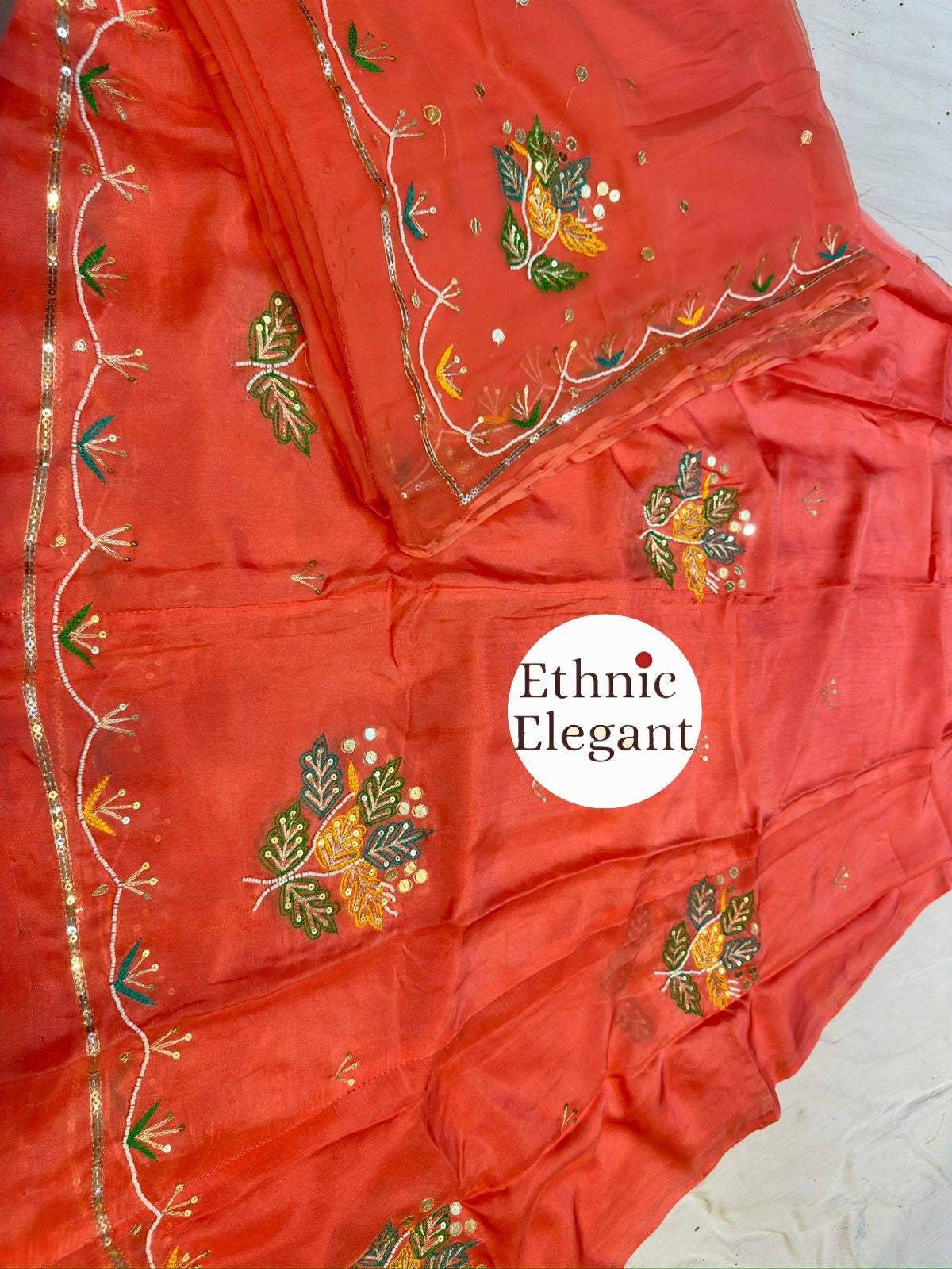Boutique Upada Fabric Rajputi Poshak Set | Resham & Moti Handwork | Pure Thakurji Odhna