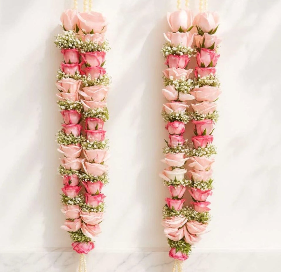 Traditional Elegant varamala/jaimala for Bride and Groom size 5.5ft