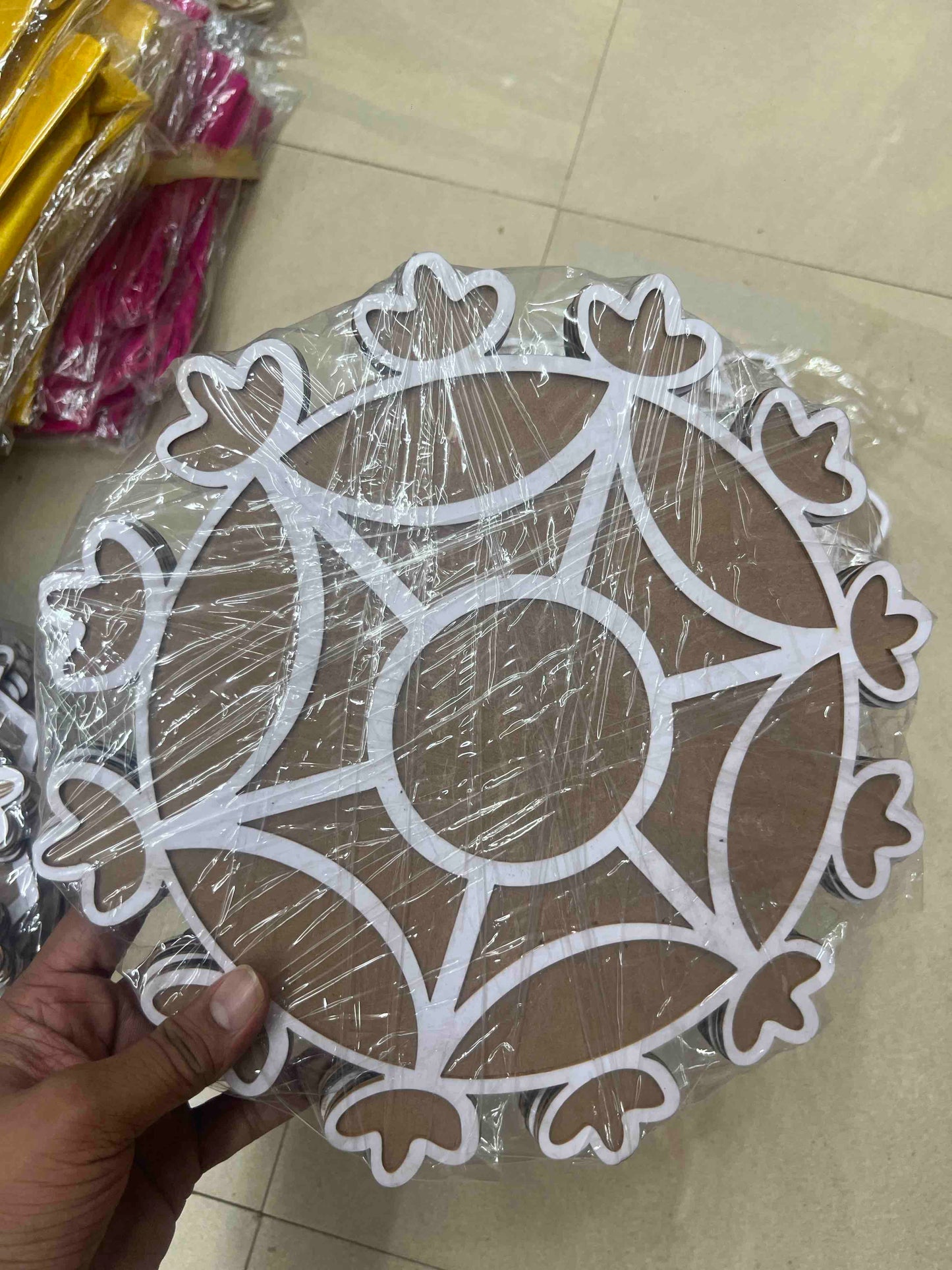 Rangoli Stencil Combo Pack – 12" Inch Reusable Wooden MDF Designs pack of 4