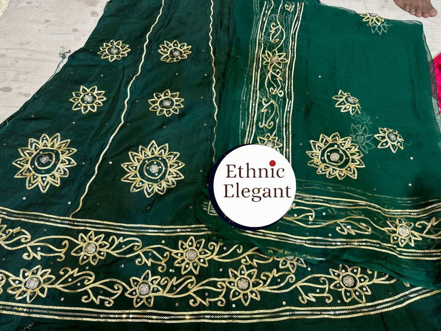 Beautiful boutique upada fabric elegant handwork thakurji pure odhna poshak