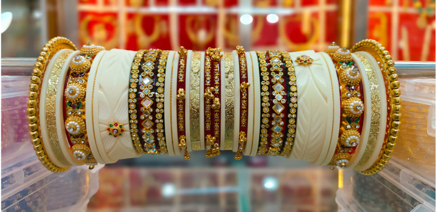 Exclusive Rajwadi Chuda Set | Royal Traditional Bridal Chura for Weddings