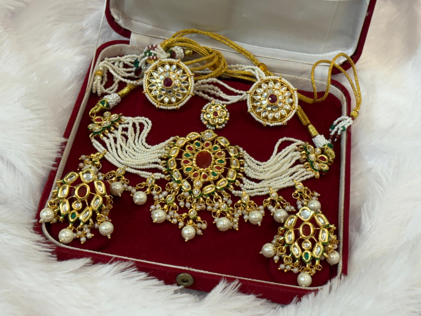 Rajwadi Jewellery Set for Women – Traditional Bridal Necklace Set for Wedding & Festive Wear