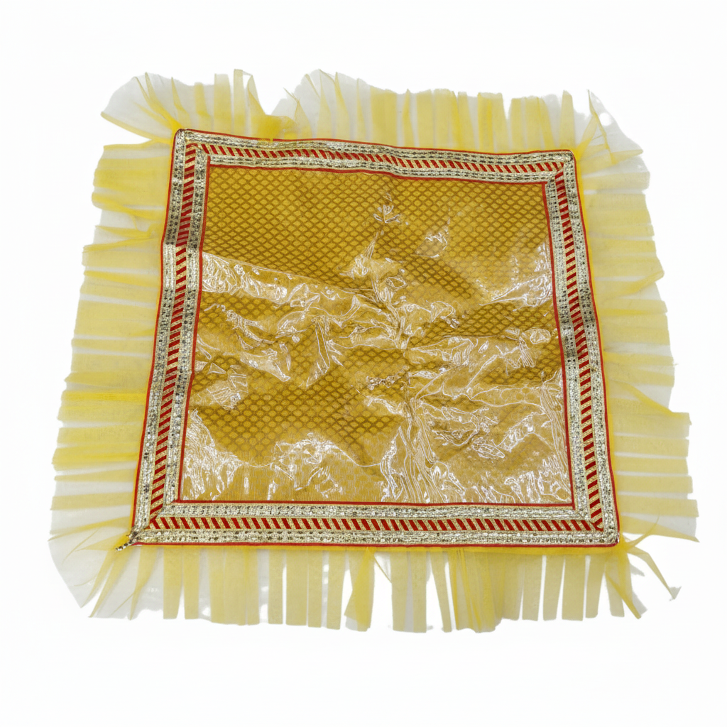 Wedding Puja Rituals Mangodi Mat (20x20) – Traditional Haldi Mehendi Ceremony Mat