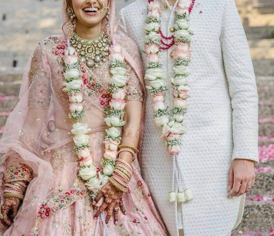 Wedding Garland varamala jaimala for Bride & Groom size 5.5ft