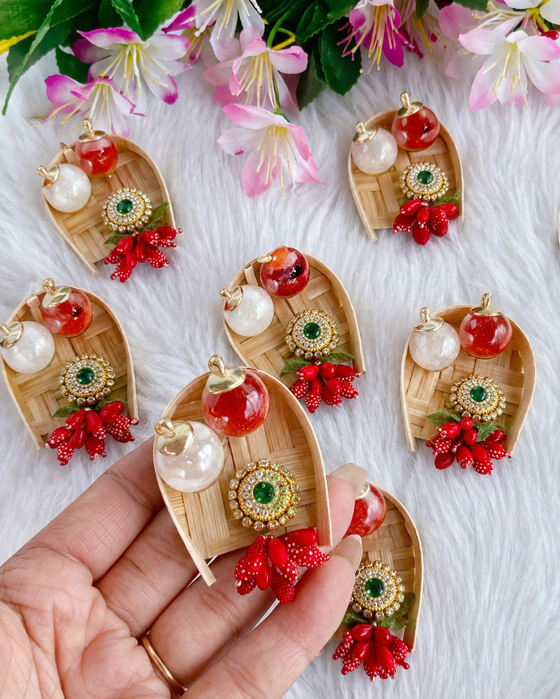 Designer Bamboo Shagun Basket for Raksha Bandhan