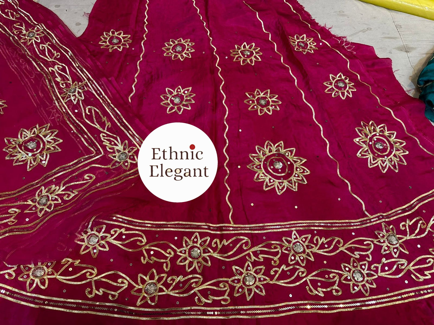 Beautiful boutique upada fabric elegant handwork thakurji pure odhna poshak