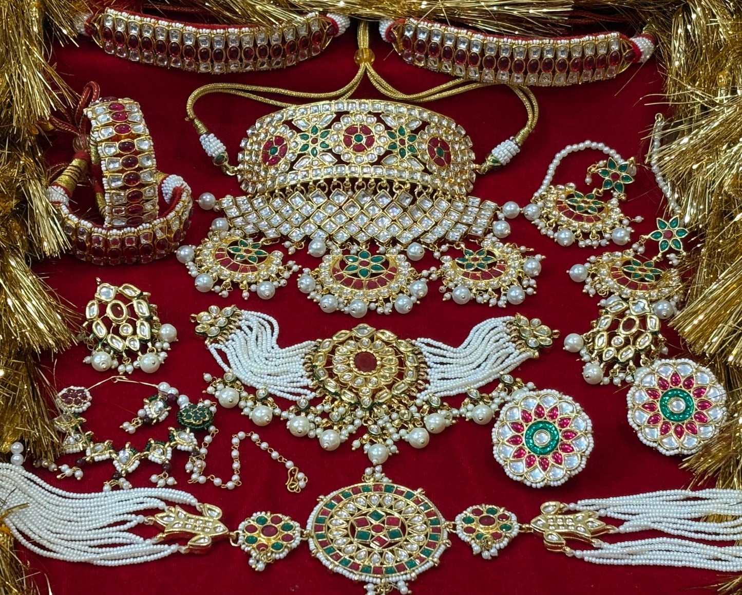 Rajwari poshak jewelry combo set