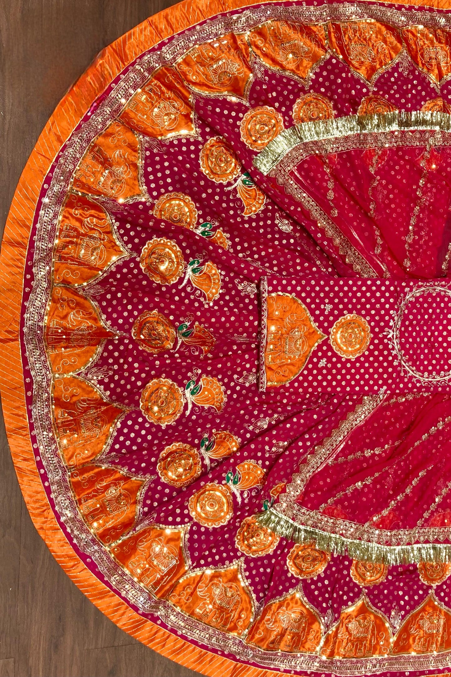 FANCY SOFT Banarsi FABRIC with Pure Odhani in New Colours Botique SATIN PATCH work beautiful Rajputi poshak