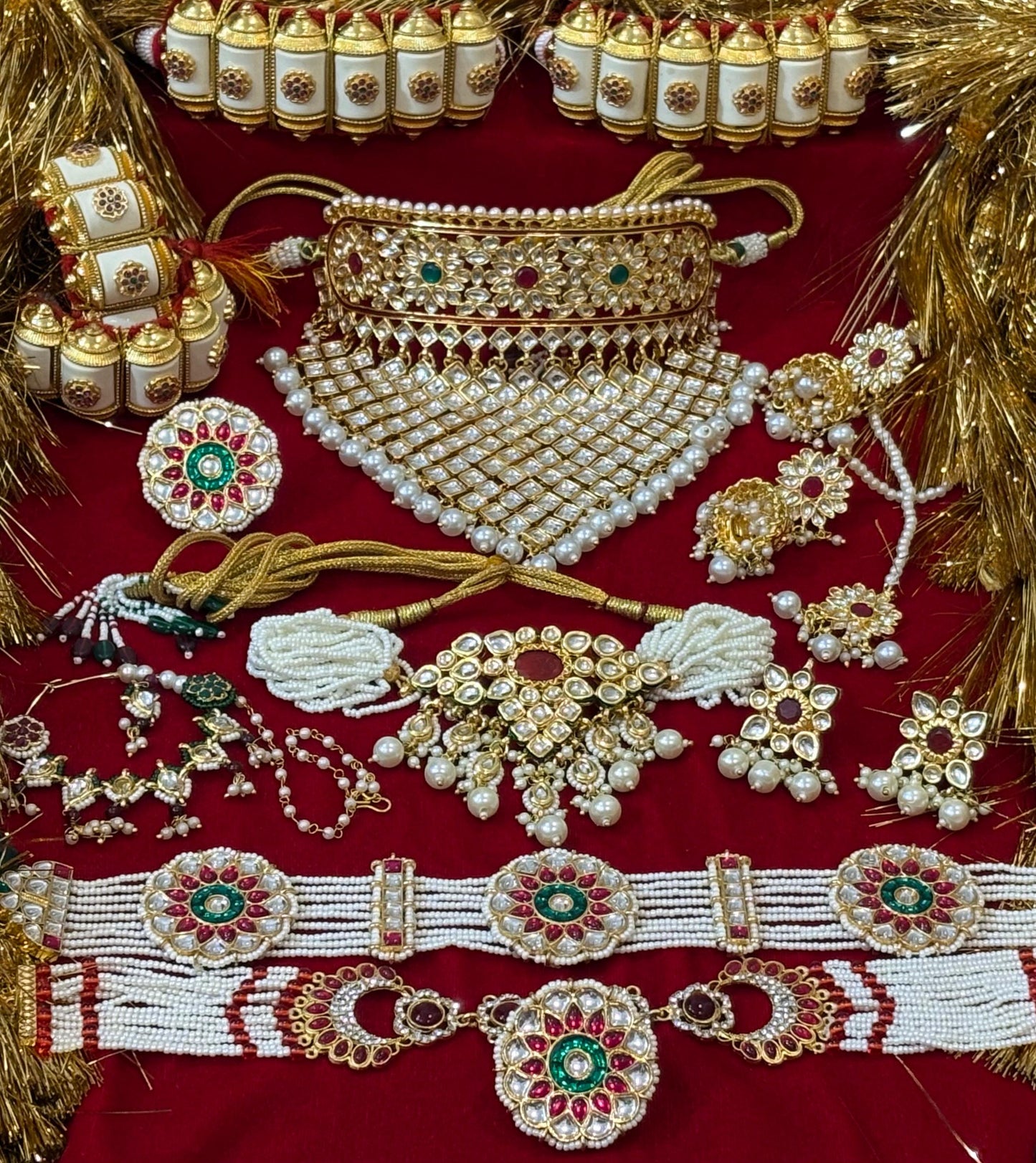 Traditional Elegant poshak Jewelry combo set
