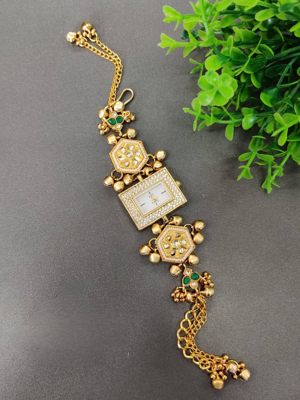 Royal Kashmiri Kundan Meenakari Watch