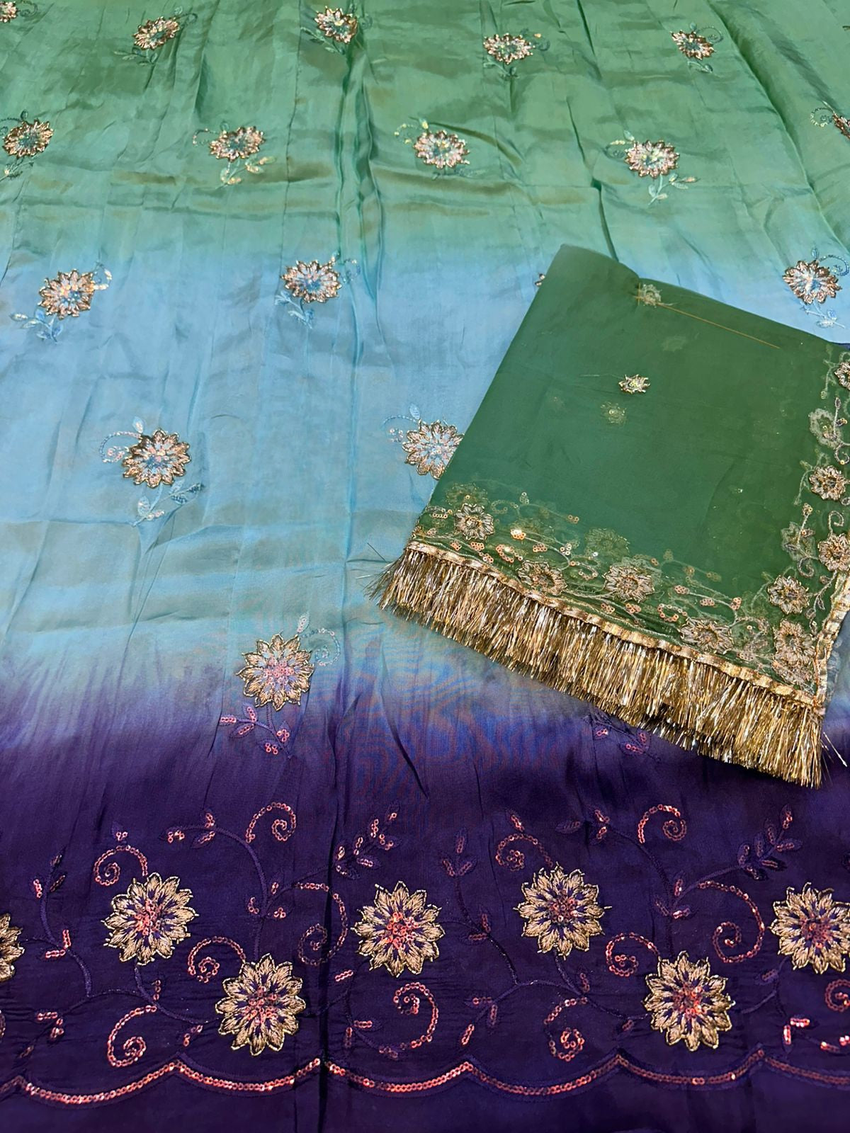 Heavy upada fabric thakurji pure odhna elegant boutique poshak