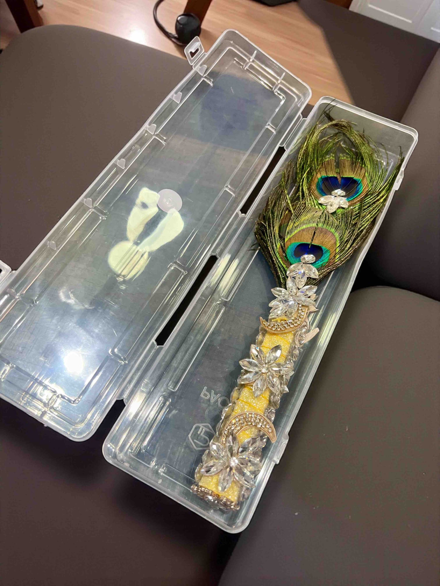 Decorative Mor Pankh stick for puja wedding pack of 10