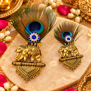Royal Elephant Wedding Brooch for Groom’s Side – Metal Base (Pack of 25)