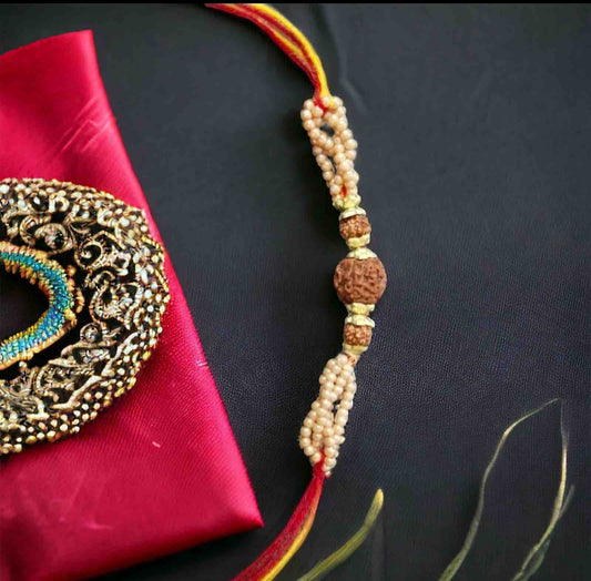 Moli kalawa Rudraksha Kavach Rakhi