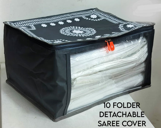 10 folder detachable large saree cover / color Assorted