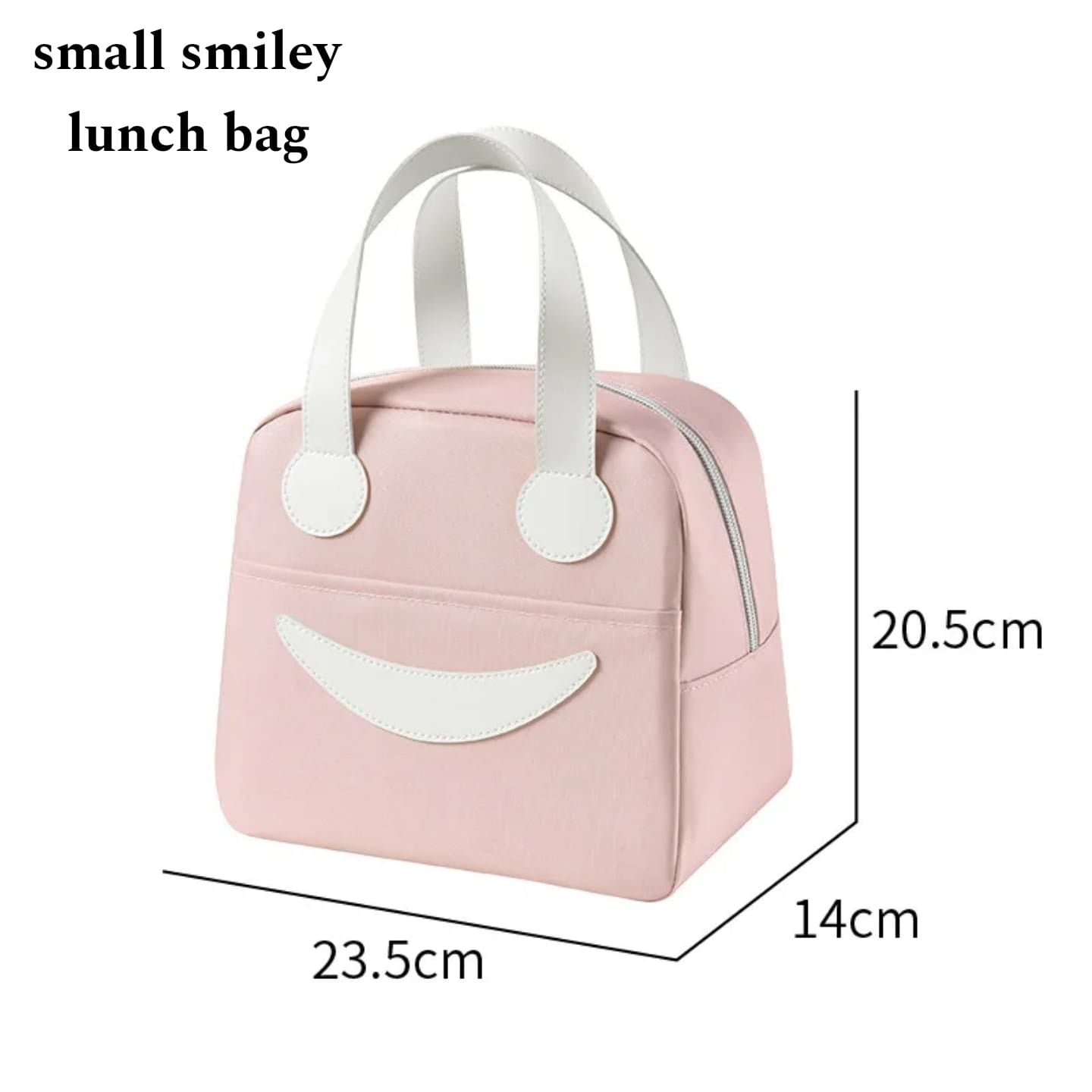 Smiley small size insulated lunch bag