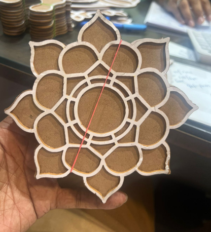 Rangoli Stencil Combo Pack – 6" Inch Reusable Wooden MDF Designs Pack of 10