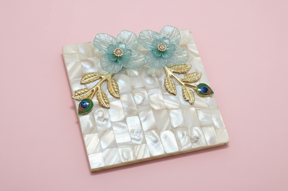 Handcrafted Mother of Pearl Coin Platter (4 inch) – Elegant Money Platter for Wedding, Shagun & Festive Gifting