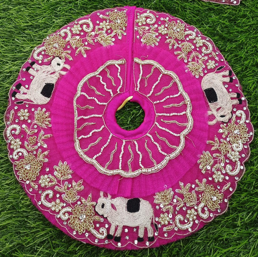 Kamdhenu cow heavy designer Ladoo gopalji poshak 6 inch