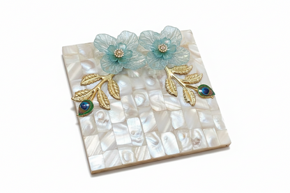 Handcrafted Mother of Pearl Coin Platter (4 inch) – Elegant Money Platter for Wedding, Shagun & Festive Gifting