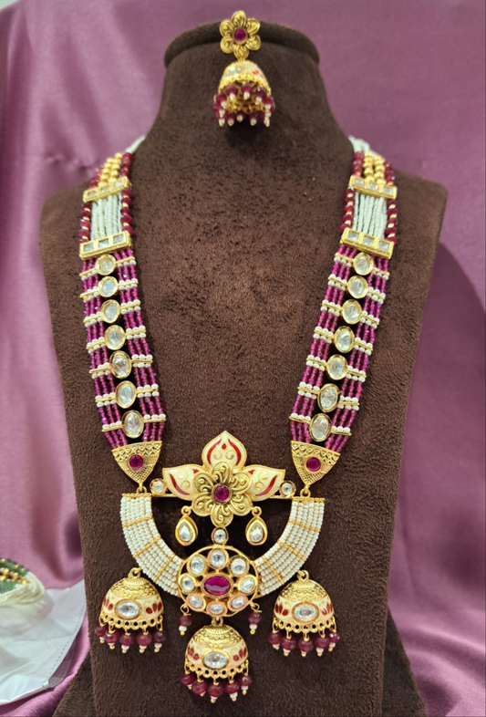 Emerald jadau kundan Necklace set💫