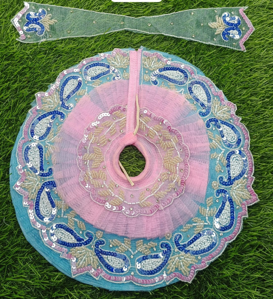 Moti stone cheed sequence embroidery work heavy Ladoo gopalji poshak 6 inch