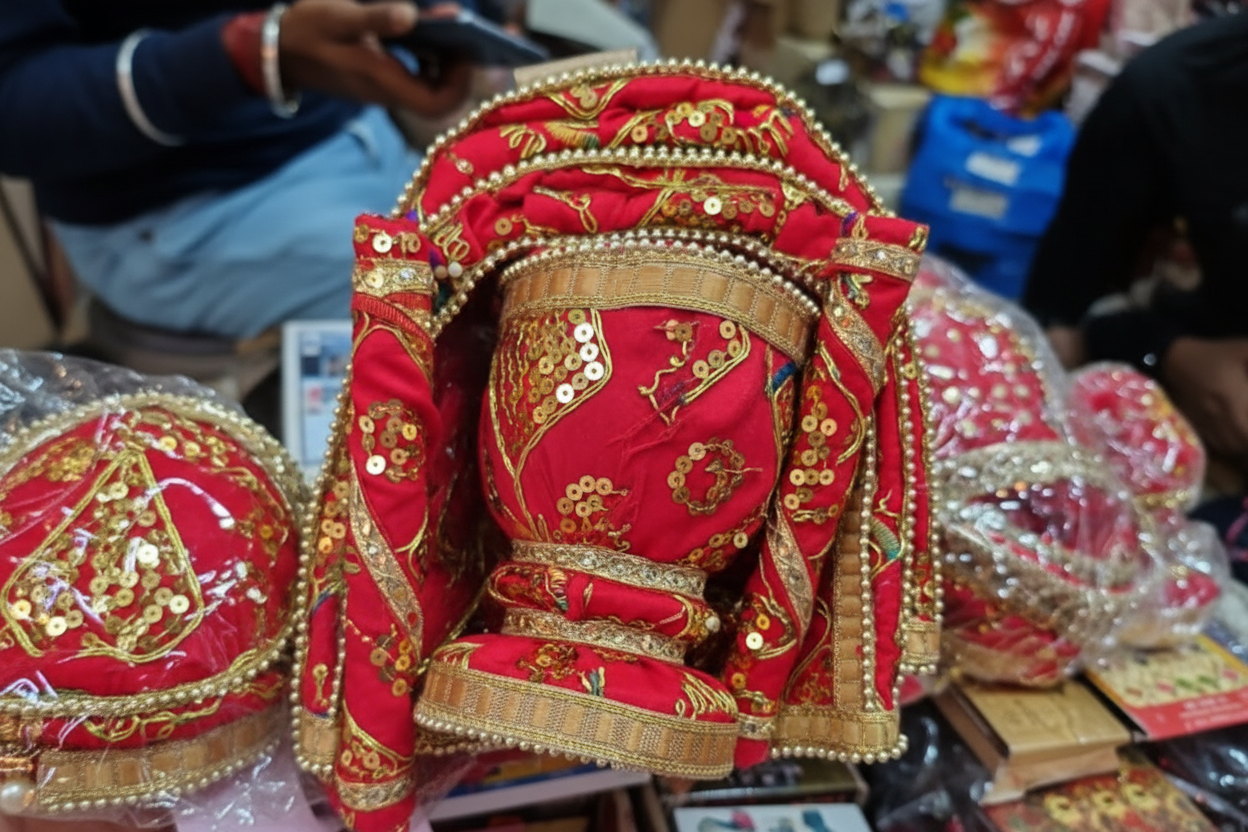 Traditional Ukhal Musal Chhajhla Set for Wedding & Pooja Ceremonies (2 Chhajhla, 1 ukhal, 2 Musal set)