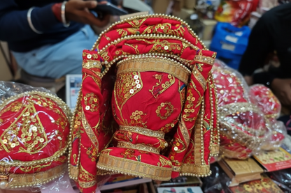 Traditional Ukhal Musal Chhajhla Set for Wedding & Pooja Ceremonies (2 Chhajhla, 1 ukhal, 2 Musal set)