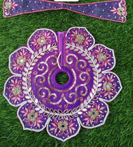 Flower boutique designer heavy Ladoo gopalji poshak 6 inch