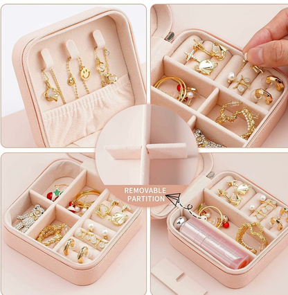 Mini jewelry organiser  box   pack of 2   color: Assorted