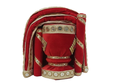 Traditional Ukhal Musal Chhajhla Set for Wedding & Pooja Ceremonies (2 Chhajhla, 1 ukhal, 2 Musal set)