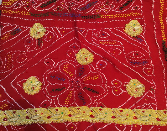 Pure Ojaria bandhej handwork Rajasthani odna/ chunri 🌹