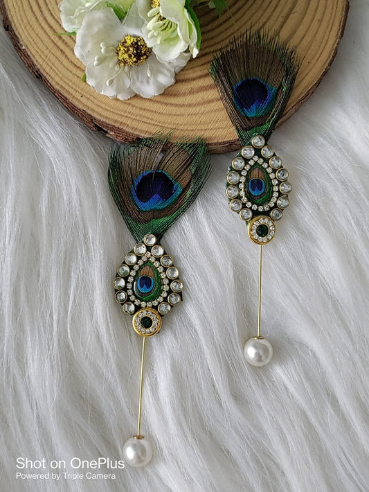 Elegant Handcrafted Mor Pankh Brooch – Pack of 25