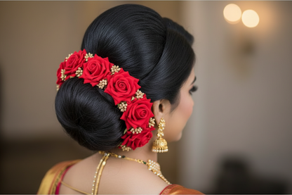 Velvet Rose Handcrafted Gajra for Hand & Hair – Pack of 2 | Elegant Floral Accessory 🌹