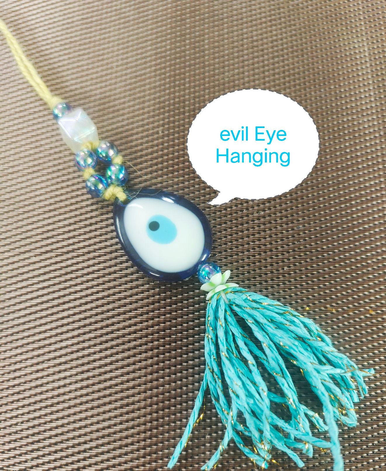 Evil eye vibes Handcrafted Hanging 1👁  8* inch