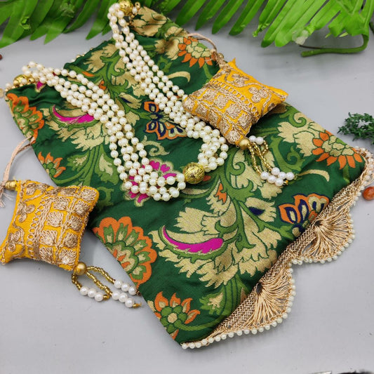 Designer Floral Pattern Potli bags 004