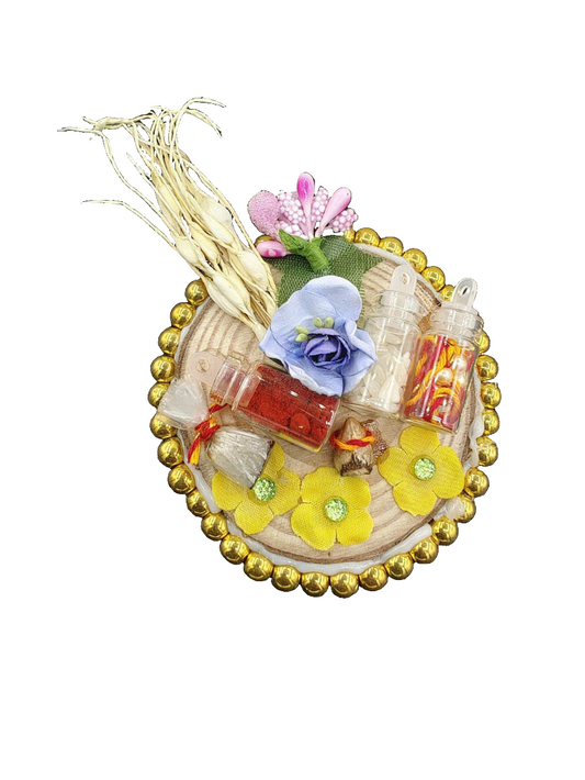 Shagun Roli chawal rakhi gutt supari platter