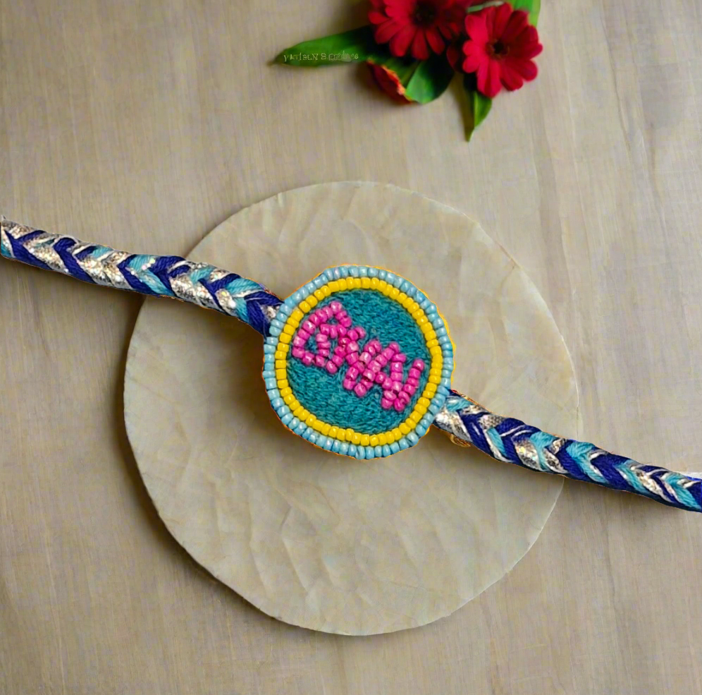 Beautiful handcrafted Bhai wali Rakhi pack of 1