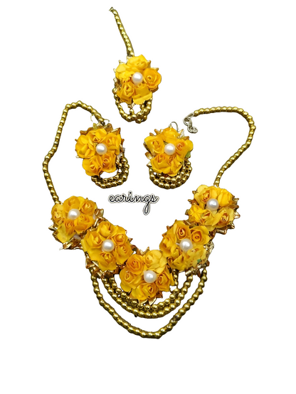 Floral Haldi Jewelry Set