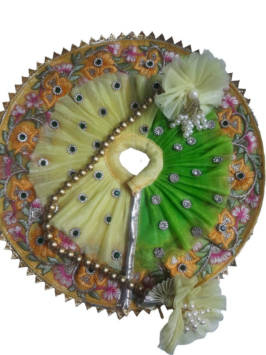 Tyohar special  Beautiful Handcrafted Laddu Gopalji heavy designer Poshak with pagri & mala 🌷🌼