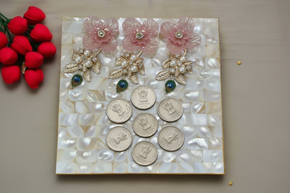 Handcrafted Coin & Money Platter (6 Inch) | Decorative Wedding & Pooja Tray