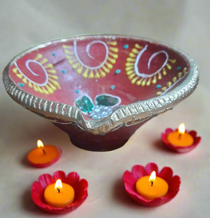 Akhand terracotta diya 🪔 laxmiji puja size 5*inch height 2.5* inch