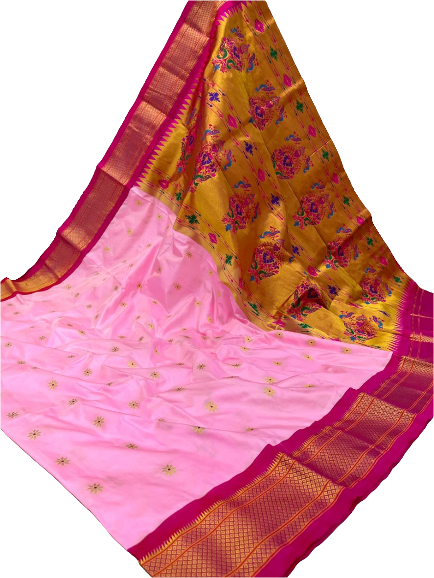 Kadiyal Border Pure Silk Paithani Saree | Silk Mark Certified | Designer Paithani