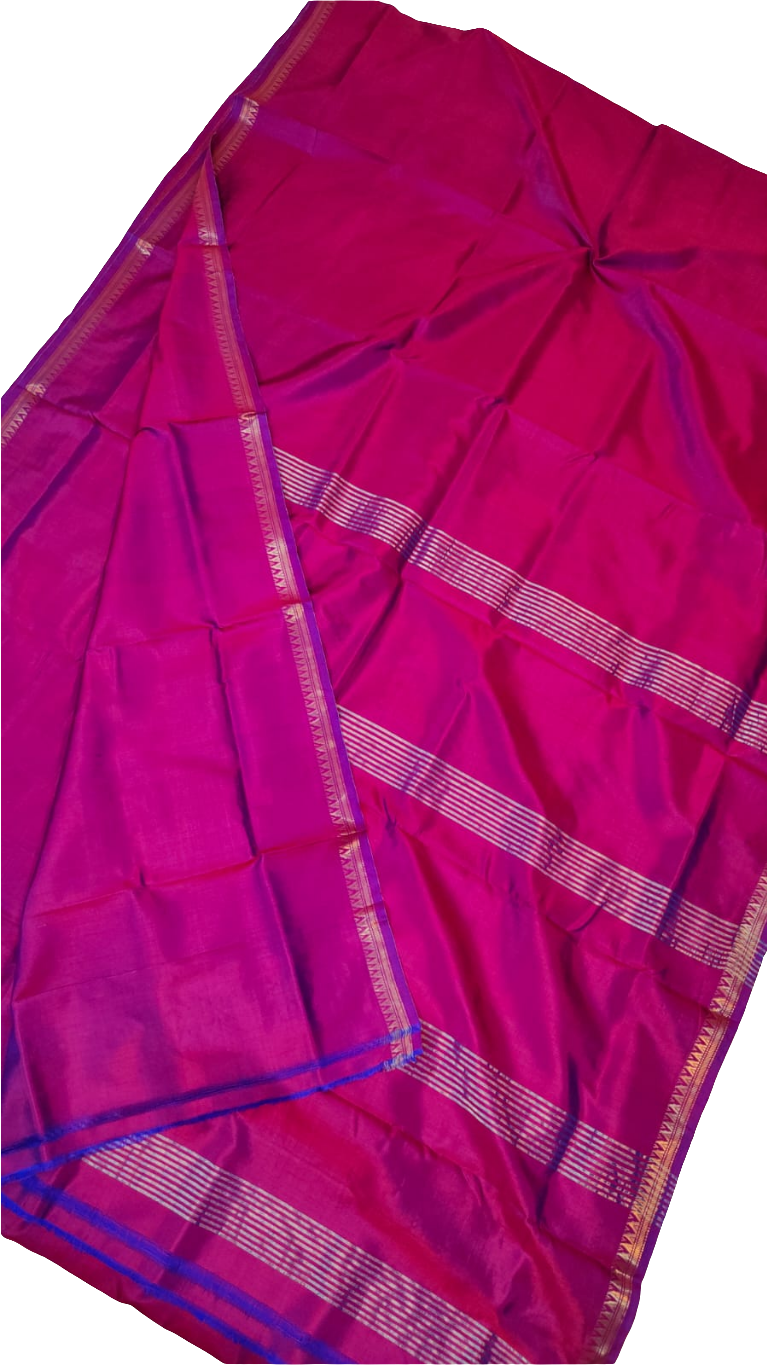 Rich colour Bishnupur Katan Silk saree