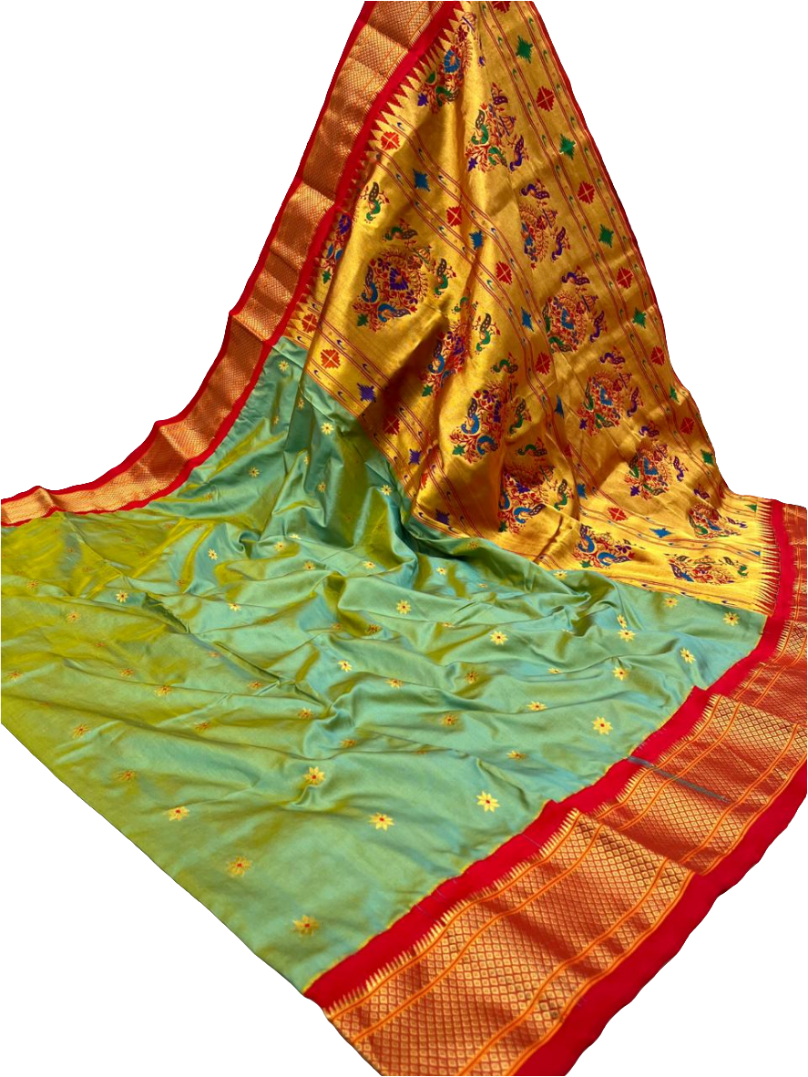 Kadiyal Border Pure Silk Paithani Saree | Silk Mark Certified | Designer Paithani