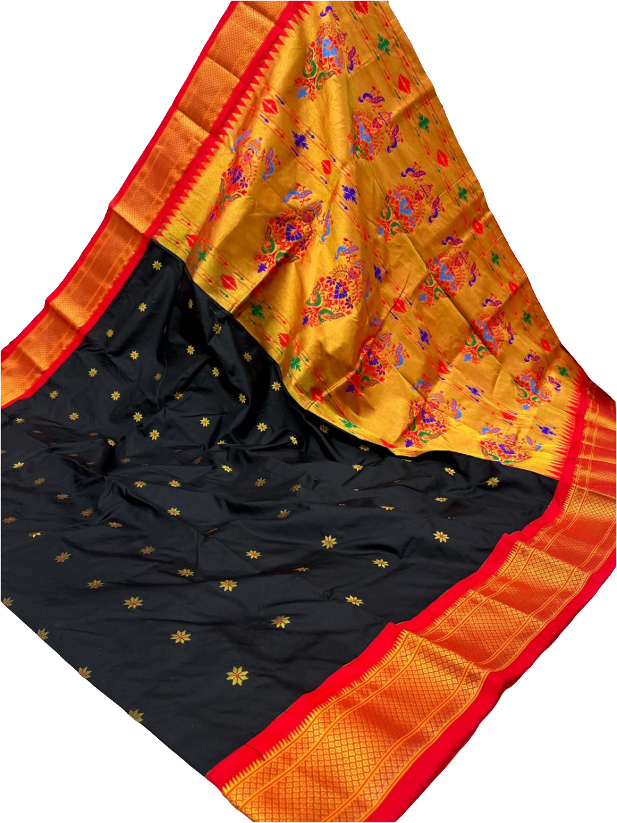 Kadiyal Border Pure Silk Paithani Saree | Silk Mark Certified | Designer Paithani